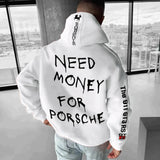 Racing Hoodie für Herren | Oversize Komfort & Auto-Details – Cream