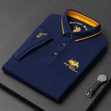 Raffaele | Herren Poloshirt Kurzarm mit Knopfdesign – Blau