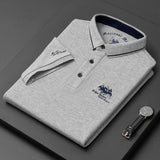 Raffaele | Herren Poloshirt Kurzarm mit Knopfdesign – Grau