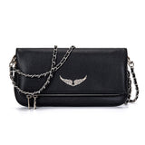 Ravenna Clutch | Kleine Handtasche Damen aus Leder – Schwarz