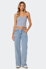 Nina | Damen-Low-Jeans Retro modern & lässig – Hellblau