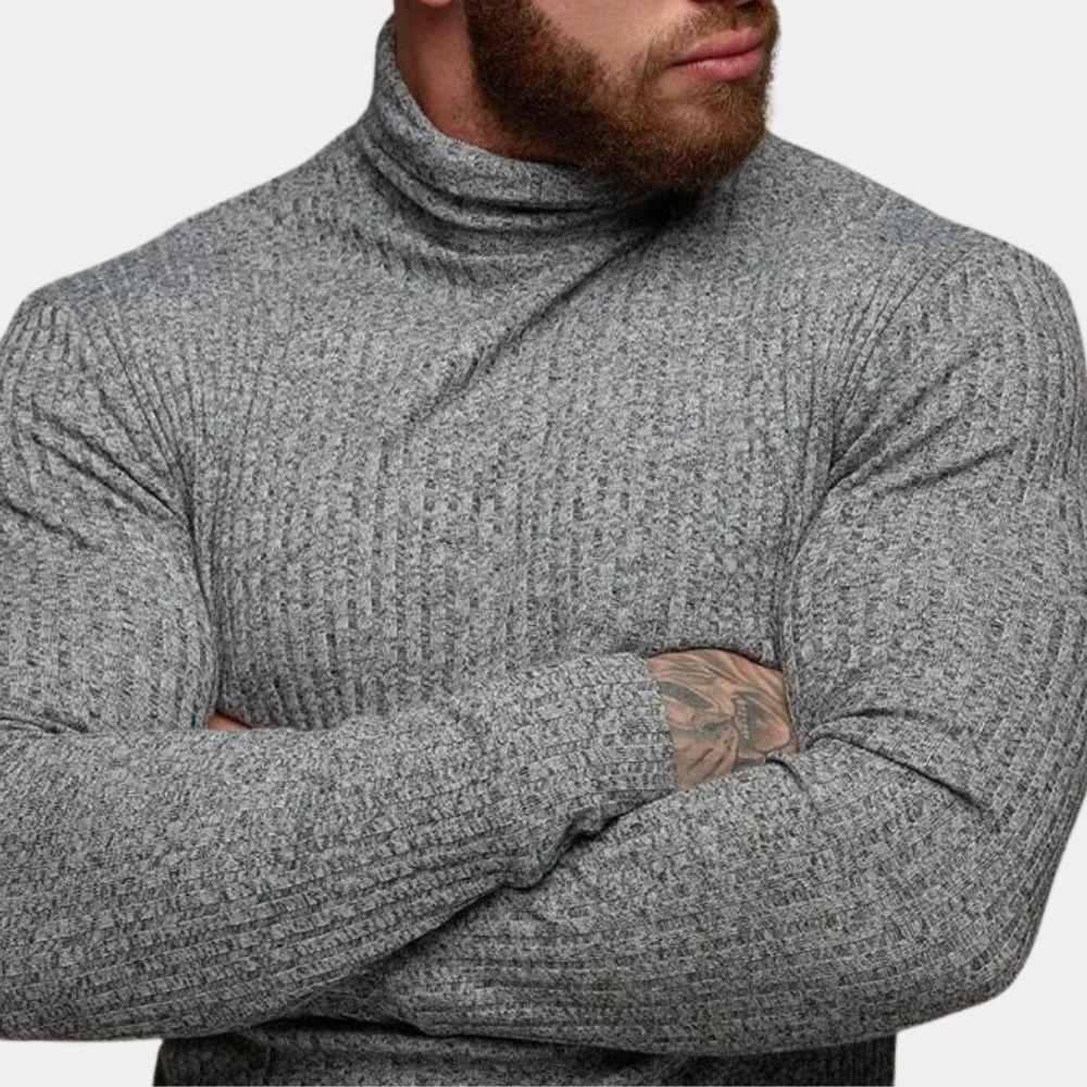Rollkragenpullover - Slim Fit Langarm-Rollkragenpullover für Männer