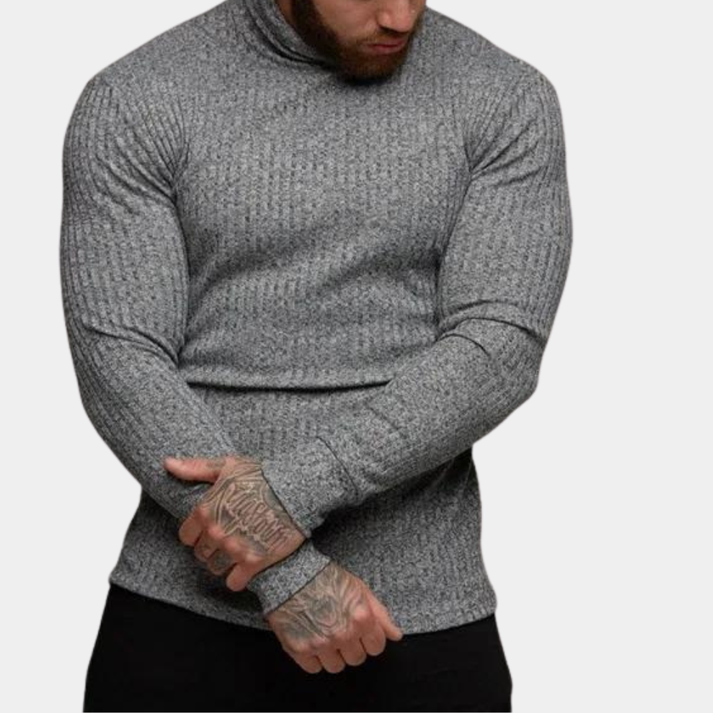 Rollkragenpullover - Slim Fit Langarm-Rollkragenpullover für Männer