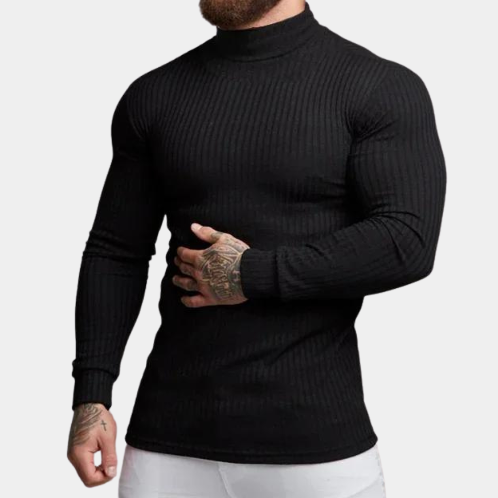 Rollkragenpullover - Slim Fit Langarm-Rollkragenpullover für Männer
