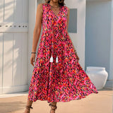 Annorae - Luftig-leichtes Sommerkleid – Schwarz und Rot