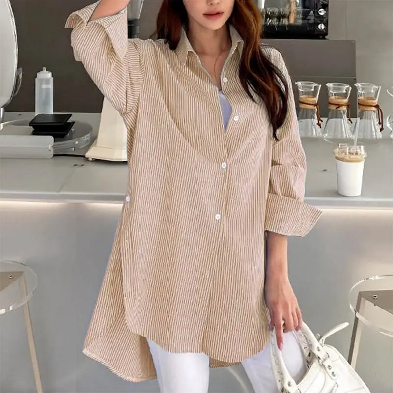 Bryarly® | Nadelstreifen-Bluse mit Knopfleiste für Damen