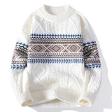 Lennart | Nordischer Strickpullover für Herren – Weiß