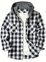 Jastor - Wattierte Karojacke – Schwarz