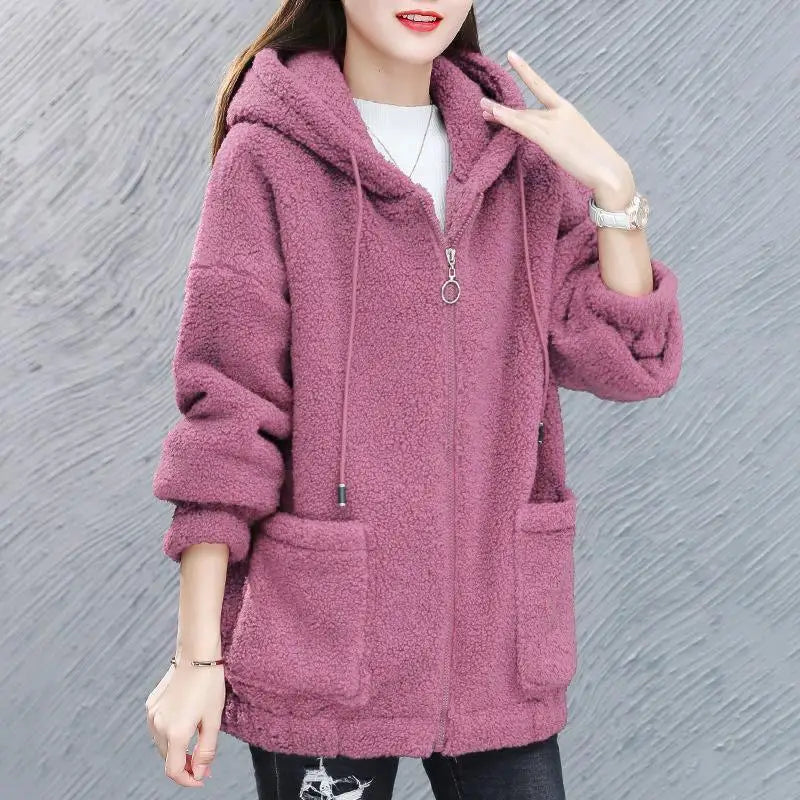 Bequemer Weicher Woll-Hoodie mit Taschen für Damen | Ideal für den Winter