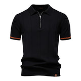 GERD™ | HERREN-POLOSHIRT MIT REIẞVERSCHLUSS – Schwarz