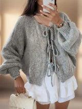 Elira | Damen Langarm-Cardigan – Grau