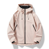 Heinrich | Herren Wasserdichte Kapuzen Winddichte Shell Jacke – Rosa