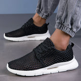 Jannik | Luftdurchlässige Herren-Sneaker für Sport und Freizeit – Schwarz