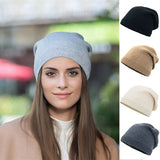 Damen dünne gestrickte Mütze für draußen – Beige