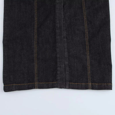 Langes Jeans Hemdblusenkleid mit Knopfleiste und langen Ärmeln für Damen