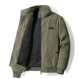 UDO | CORDJACKE MIT FLEECEFUTTER – Olivgrün