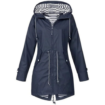 Klara® Damen Regenjacke Wasserdicht mit Kapuze