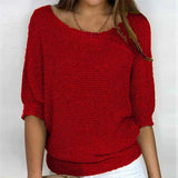 Beatriz | Kuscheliger Komfort-Pullover – Übergangsjacke – Rot