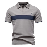 BRUNO™ | HERREN-POLOHEMD MIT FARBBLOCK – Grau