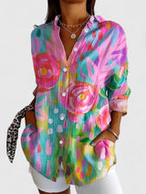 Lea | Elegante Bluse Edler Stil Zeitlos Chic – Rosa