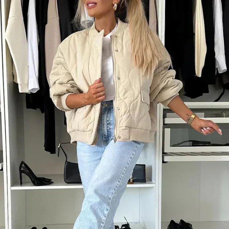 Damen Bomberjacke mit Teddyfutter