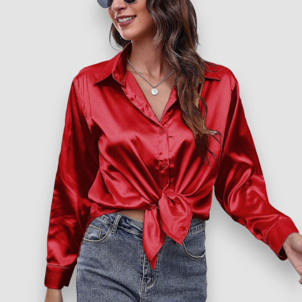 Bella | Seidenhemd mit langen Ärmeln