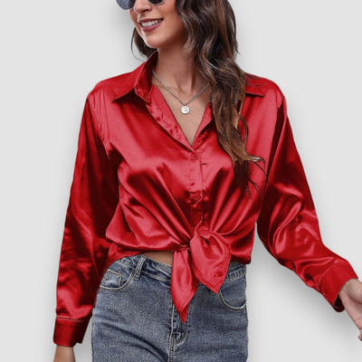 Bella | Seidenhemd mit langen Ärmeln