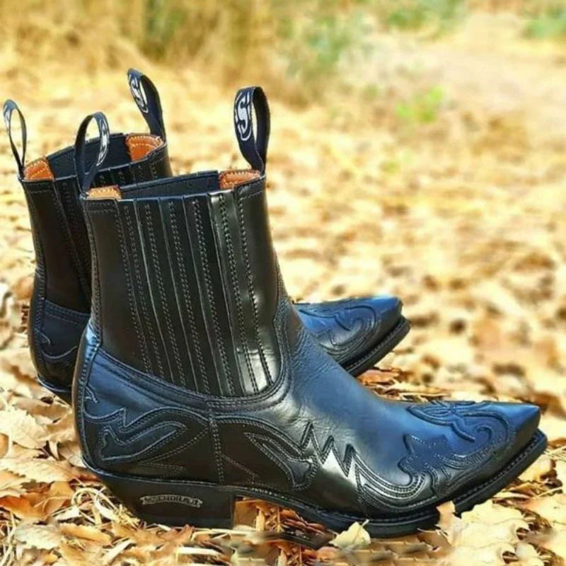 Cowboy Schlupfstiefel Für Herren | Knöchellang