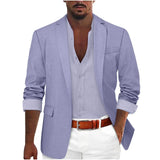 Farington - Taillierter Leinenblazer – Helllila