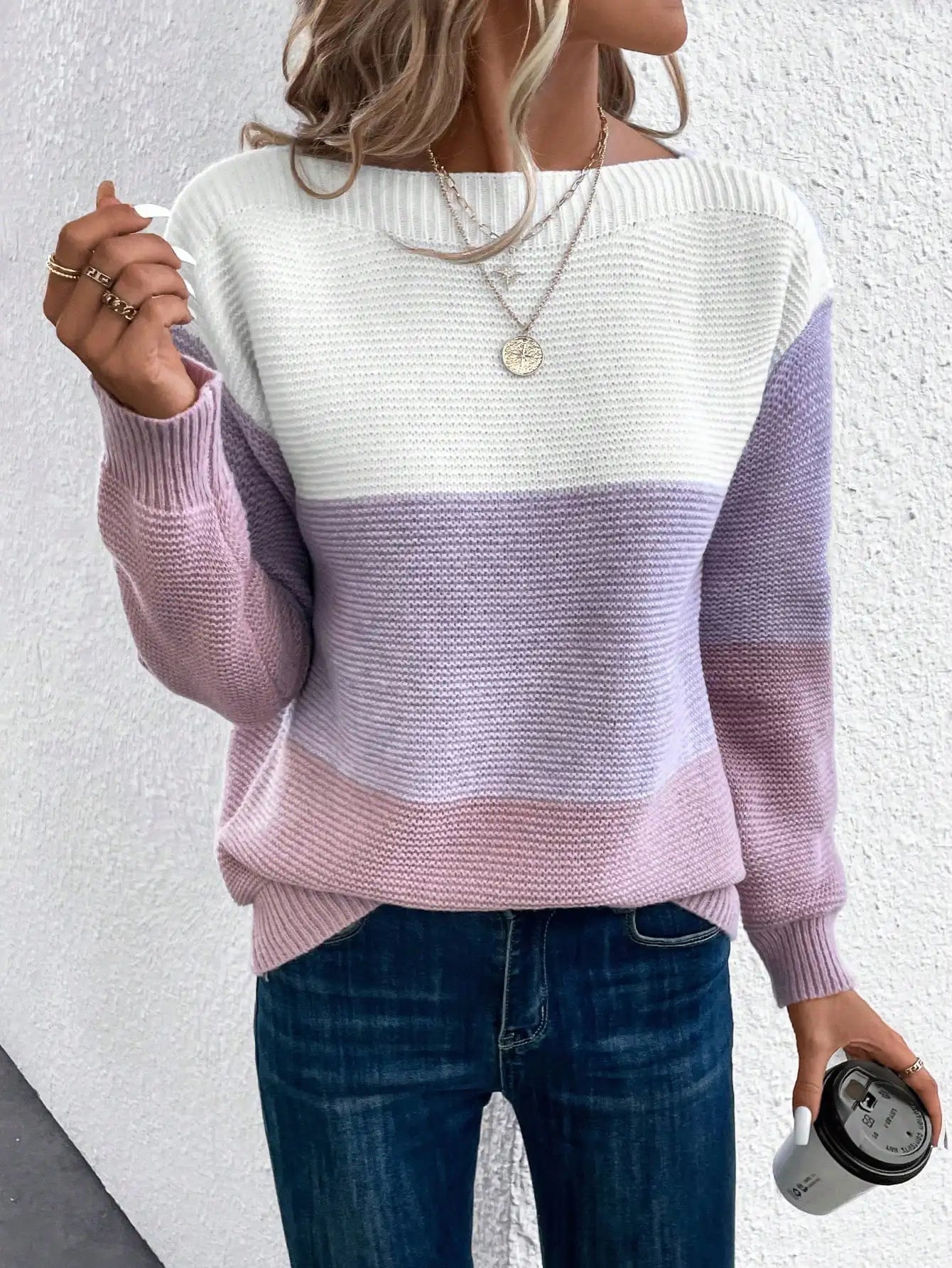 Colorblock-Pullover – Moderner Stil mit mühelosem Komfort