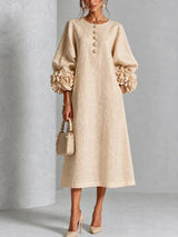 Anavise - Elegantes Midikleid – Beige