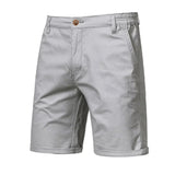 Emil | Herren Freizeit Chino-Shorts mit Knopfleiste – Hellgrau