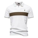 BRUNO™ | HERREN-POLOHEMD MIT FARBBLOCK – Weiß