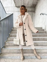 Isabel | Lässige Damen-Teddyjacke trendy & warm – Beige