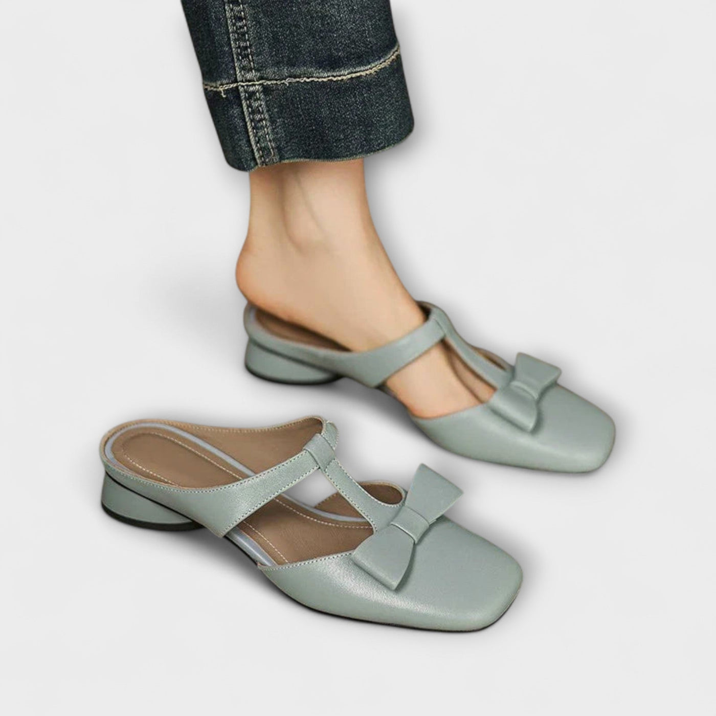 Solenza - Lina Quadratische Zehenhausschuhe