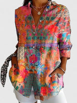 Lea | Elegante Bluse Edler Stil Zeitlos Chic – Orange