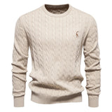 Leon | Herrenpullover warm aus hochwertigem Strick – Aprikose