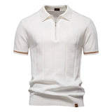 GERD™ | HERREN-POLOSHIRT MIT REIẞVERSCHLUSS – Weiß
