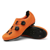 Orange Herren Mountain Selbstverriegelnde Fahrradschuhe – MTB Klickpedal Schuhe – Orange SPD