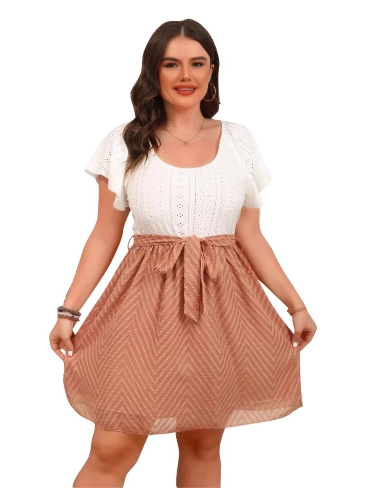 Roswitha® | Feminines Kleid mit Spitze und Taillenschleife