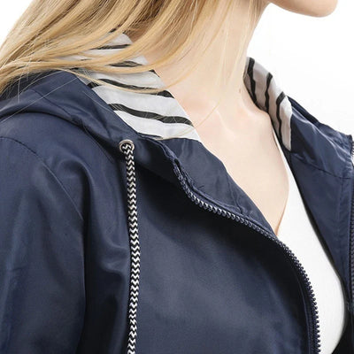 Klara® Damen Regenjacke Wasserdicht mit Kapuze