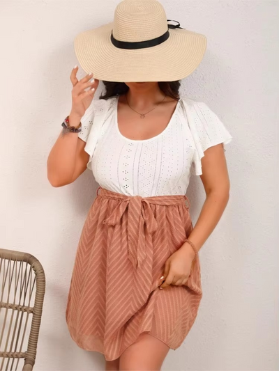 Roswitha® | Feminines Kleid mit Spitze und Taillenschleife