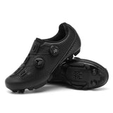 Orange Herren Mountain Selbstverriegelnde Fahrradschuhe – MTB Klickpedal Schuhe – Schwarzes MTB