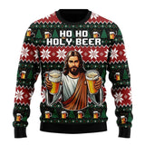 Karl | Herren Lustiger Bier-Weihnachtspullover – Mehrfarbig