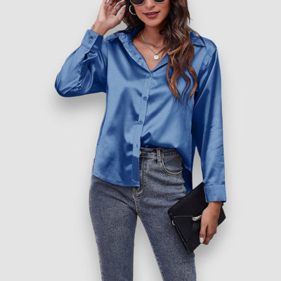 Bella | Seidenhemd mit langen Ärmeln