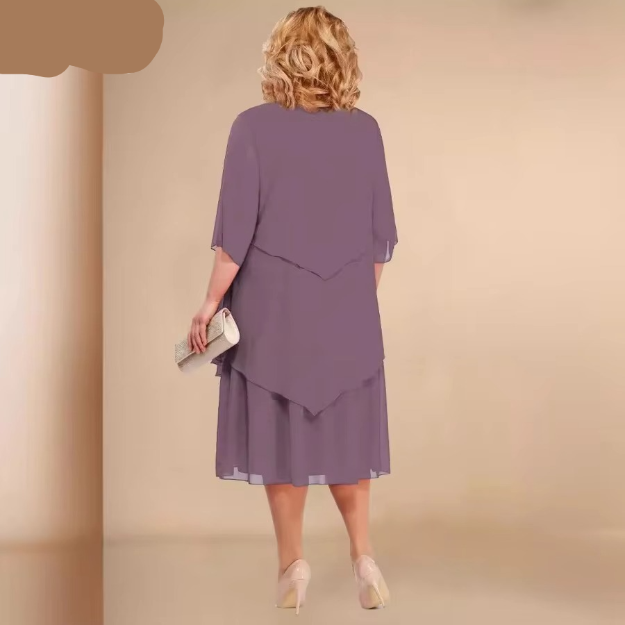 Roswitha® | Elegantes Chiffonkleid mit Lagenlook