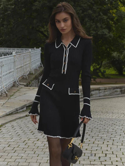 Stilvolles Strickkleid Für Damen | Midi