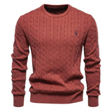 Leon | Herrenpullover warm aus hochwertigem Strick – Rot