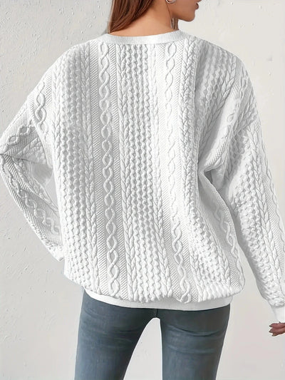 Elsie | Rundhalsausschnitt Sweatshirt mit langen Ärmeln