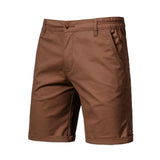 Emil | Herren Freizeit Chino-Shorts mit Knopfleiste – Braun